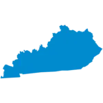 Outline of the state of Kentucky
