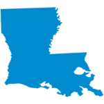 Outline of the state of Louisiana