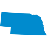 Outline of the state of Nebraska