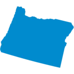 Outline of the state of Oregon