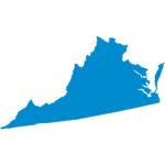 Outline of the state of Virginia